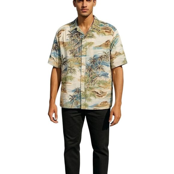 Reyn Spooner Island Time Aloha Hawaiian Shirt Men's Large - Picture 1 of 8